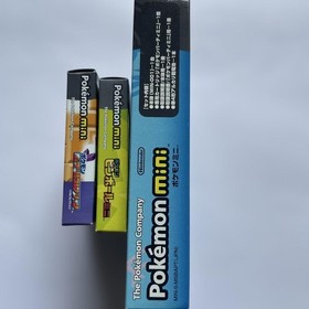 Nintendo Pok&eacute;mon Mini Console Wooper Blue + 3 Game Cartridges Tested Working