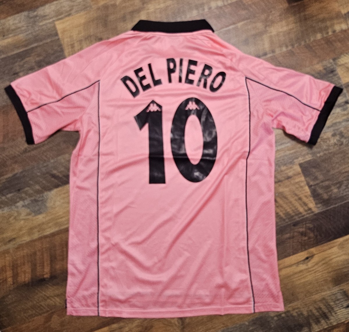 Juventus 1997/98 Del Piero #10 Kappa Pink Soccer Futbol Jersey