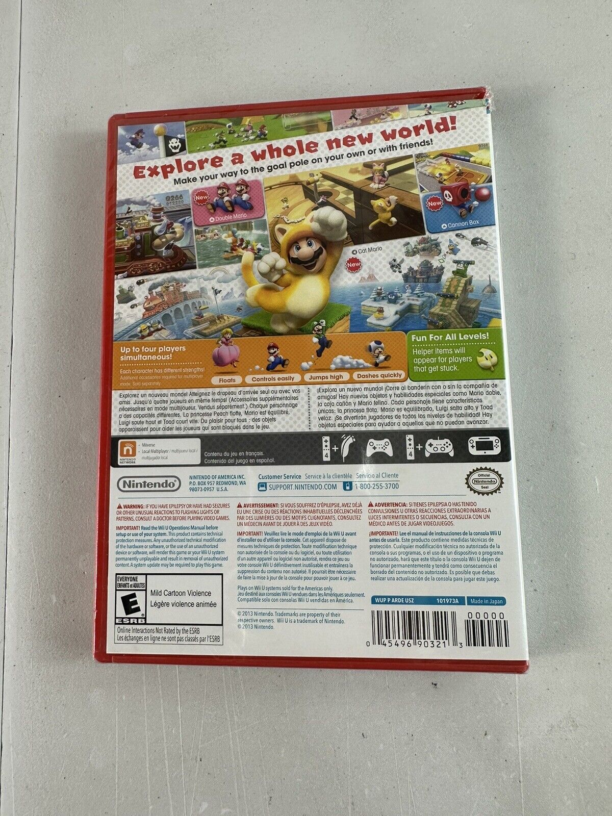 Jogo Super Mario 3d World Mídia Física SemiNovo Nintendo Wii U