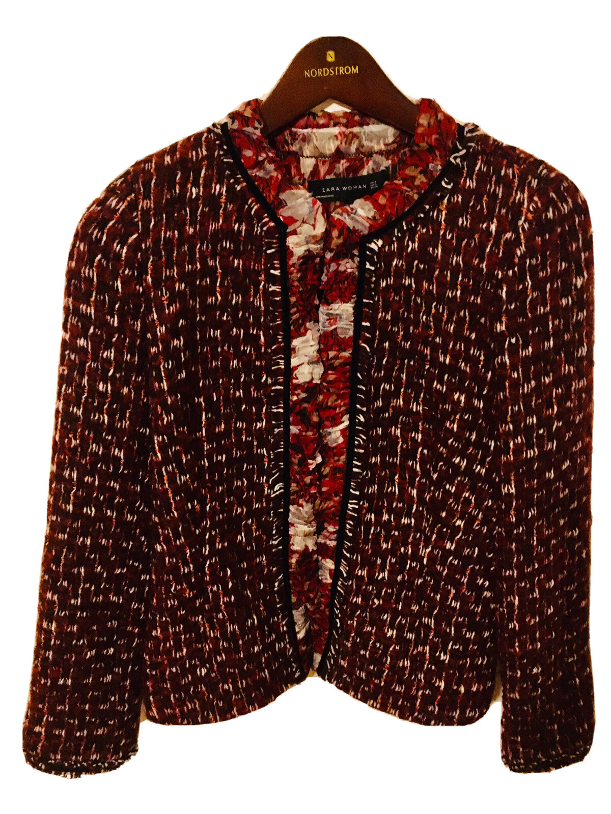 Sara Wool Blazer in Burgundy