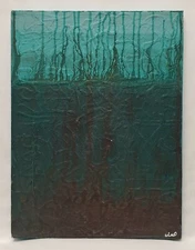 Original Abstract Modern Minimal Textured Reduction Painting By Ireland Davis