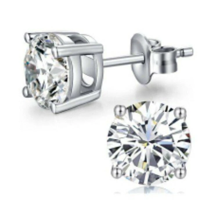Special Offer 3.8mm 0.40 Carat Natural Round Diamond Stud Earrings