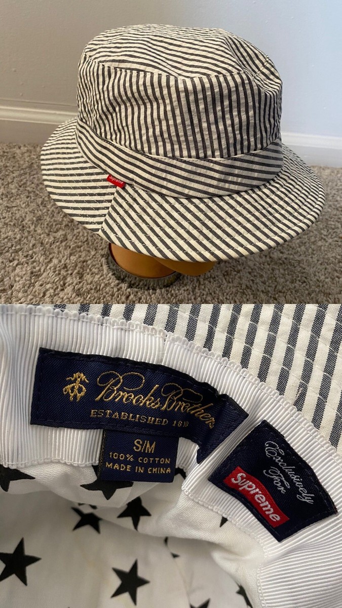 Supreme X Brooks Brothers Seersucker Bucket Hat 2014 Supreme X Brooks Brothers Seersucker Bucket Hat 2014
