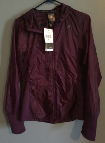 adidas Womans Supernova TKO Jacket Red Night Burgundy Maroon Size Small S BR0839 - Afbeelding 1 van 4