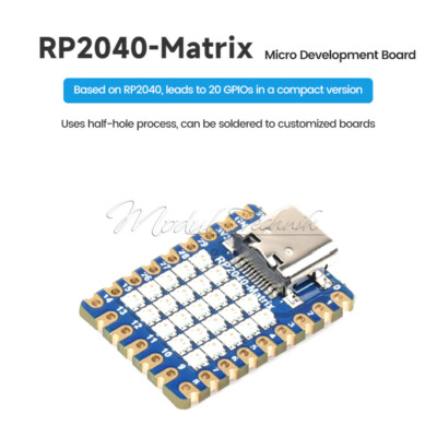RP2040 Pico Mini Development Board 5 × 5 RGB LED Matrix Module RP2040-Matrix