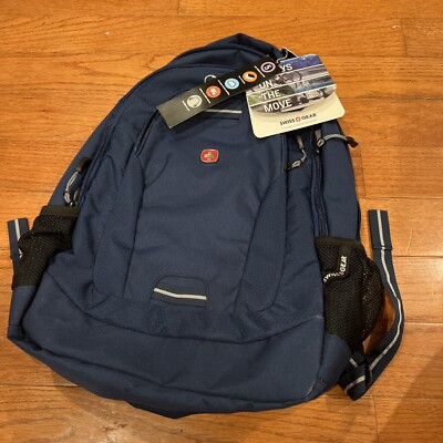 New Swiss Gear Airflow Scan Smart Backpack Laptop Tablet Travel Blue