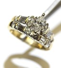GIA certified 14k multi gold 1.50ct marquise diamond engagement wedding ring — photo 8