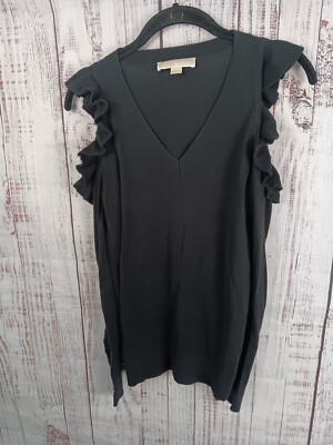 Michael Kors Blouse Woman's X-Small Long Sleeve Cold Shoulder 