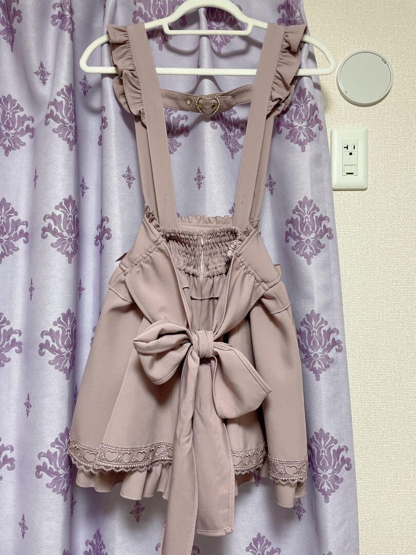 Liz Lisa Skirt with lace-up suspenders Short color Pink size M