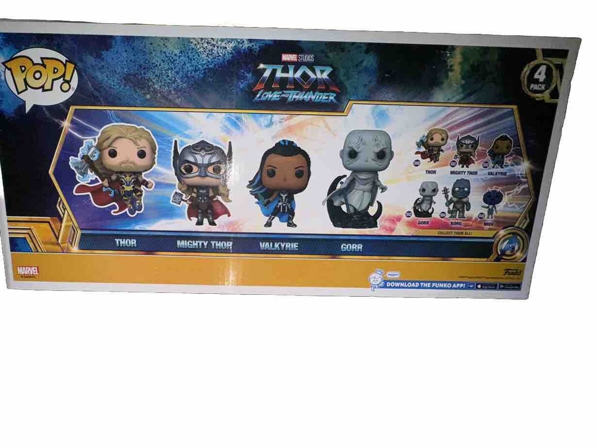 Funko Pop Marvel Thor Love and Thunder 4-Pack Thor Mighty Thor
