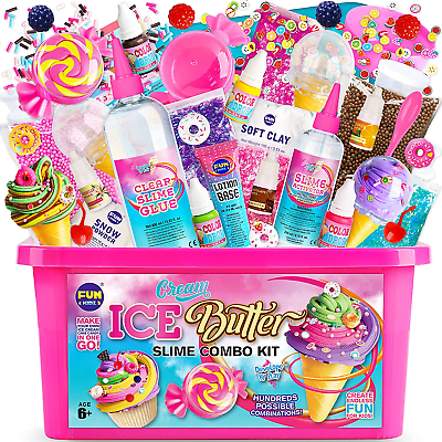  Original Stationery Ice Cream Slime Kit for Girls, Ice