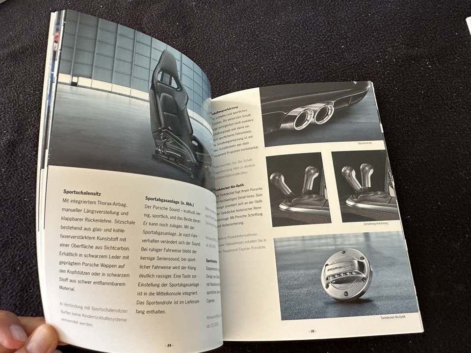2009 Porsche Cayman & S Tequipment GERMAN Brochure Accessories 987