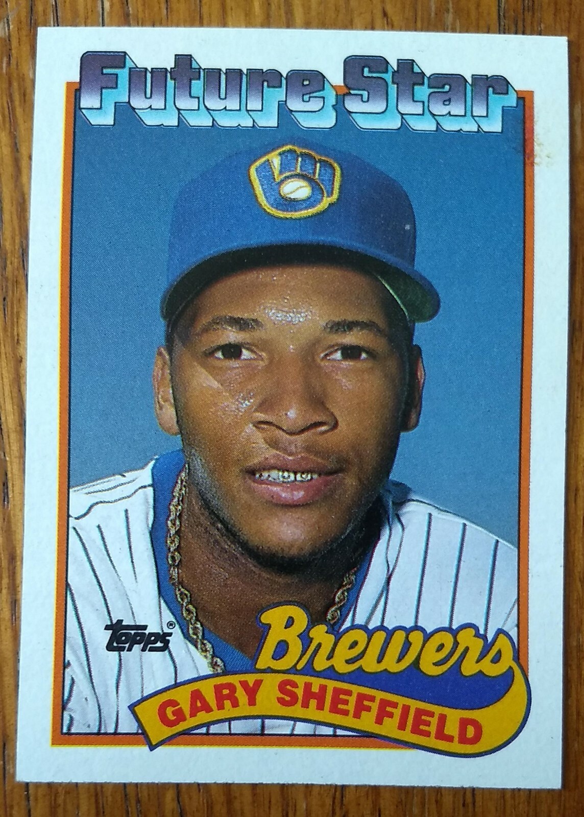 GARY SHEFFIELD, 1989 TOPPS ROOKIE CARD, FUTURE STAR #343, BREWERS