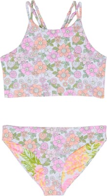 Maaji L141158 Girls' Multi Floral Standard Swimwear 2-Piece Swim Set Size M