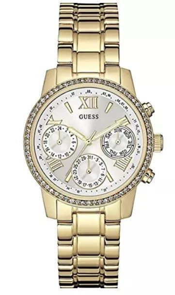 Gold plated guess watch clearance