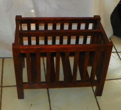 Mission Magazine Rack Mahogany Mission Magazine Rack / Magazine Stand (MR-35) | eBay