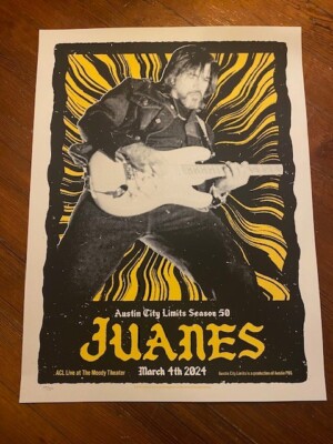 Juanes - ACL Live Season 50 Taping Official Poster Ltd Ed - Handbill included!