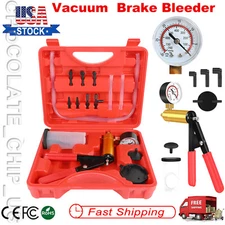 Hand Held Vacuum Pump Pressure Tester Kit Car Brake Fluid Bleeder Bleeding Tool
