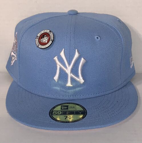 New York Yankees New Era Fitted MLB 1996 World Series Cotton Candy Size 7 5/8 - Afbeelding 1 van 7