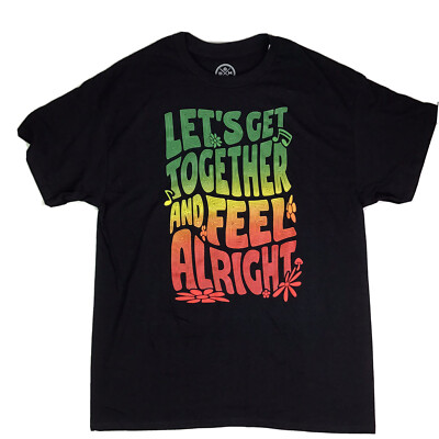 Lets Get Together Mens Graphic T Shirt S/S Black Size XL (46-48)