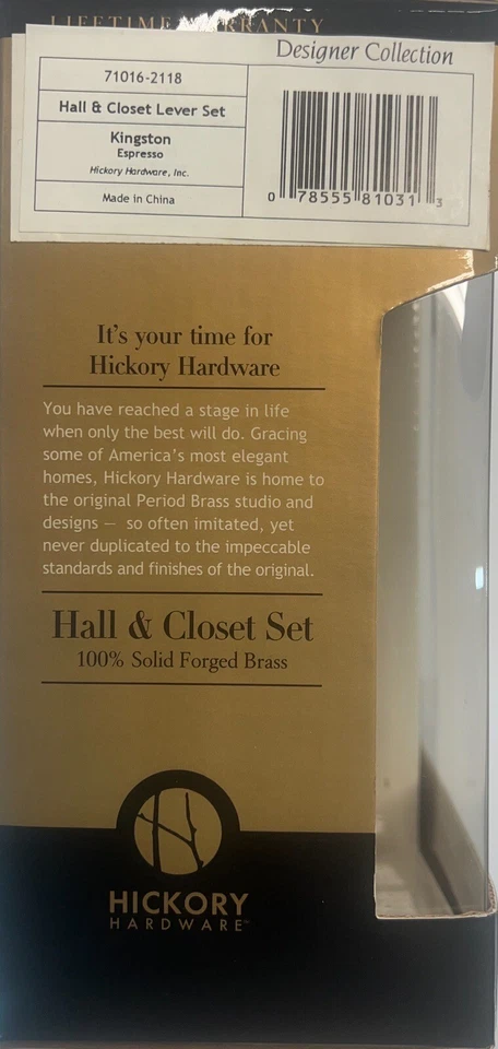 Juego de palancas de pasillo y armario Hickory Hardware 71016-2118 Foto 4 de 4