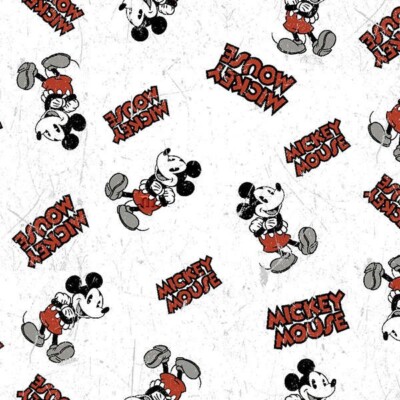 21 Inches Disney Mickey Mouse Comic Strip Character Cotton Fabric 548