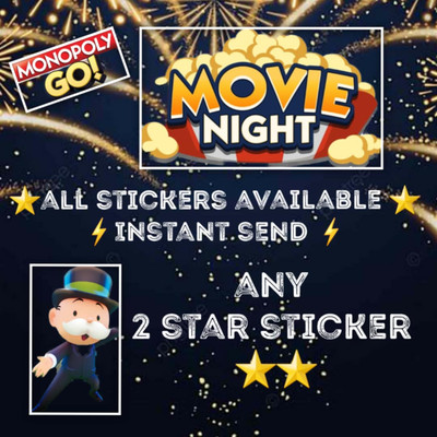 1 x ANY 2  star sticker GO ## (INSTANT SEND)