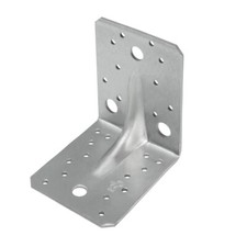 Vendita singola di connettore angolare 105x105x90x3,0 con perno passante nervatura angolo 