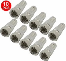 10 Pcs BNC Female to F Type Male Coax Coaxial Cable Connector Adapter Converter