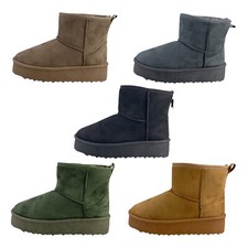 Damen Winterboots Stiefel Stiefeletten Schlupfstiefel Gefüttert Warmfutter 36-41