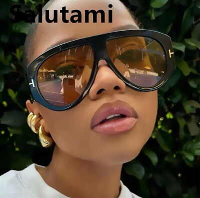 Vintage Luxury Brand Designer Oversized Pilot Sunglasses Women For Men Shades Bi