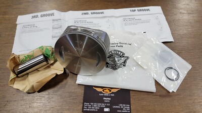 PISTON & RINGS ASSY. W/ PISTON PIN & LOCK RINGS - 0.005 IN. O.S 21960-07 HARLEY