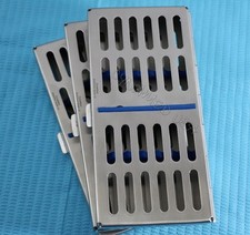 NEW 3 DENTAL AUTOCLAVE STERILIZATION CASSETTE RACK BOX TRAY FOR 7 INSTRUMENTS
