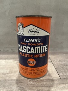 Vintage Elmer’s Dry Powder Cascamite Plastic Resin Glue Can