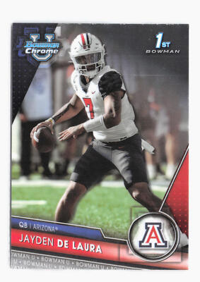 2023 Bowman Chrome University Jayden De Laura  1st First  30 Arizona