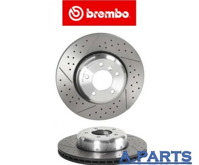 B>Brembo</b> Premium <b>UV</b> <b>Coated</b> <b>Xtra</b> Cross <b>Drilled</b> <b>Brake</b> <b>Rotor</b> <b>09</b