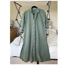 Madewell Sage Green Gauze Shirt Dress Midi Button Down Summer Coverup XS