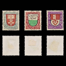 9116: Switzerland SGJ11-J13 Set of 3 1919 Sc#B12-B14 Mi149-151 Used C£45
