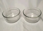 Pyrex 7200 2 Cup Clear Round Glass Blows B-34 & B-1 Storage Food Prep Set Of 2