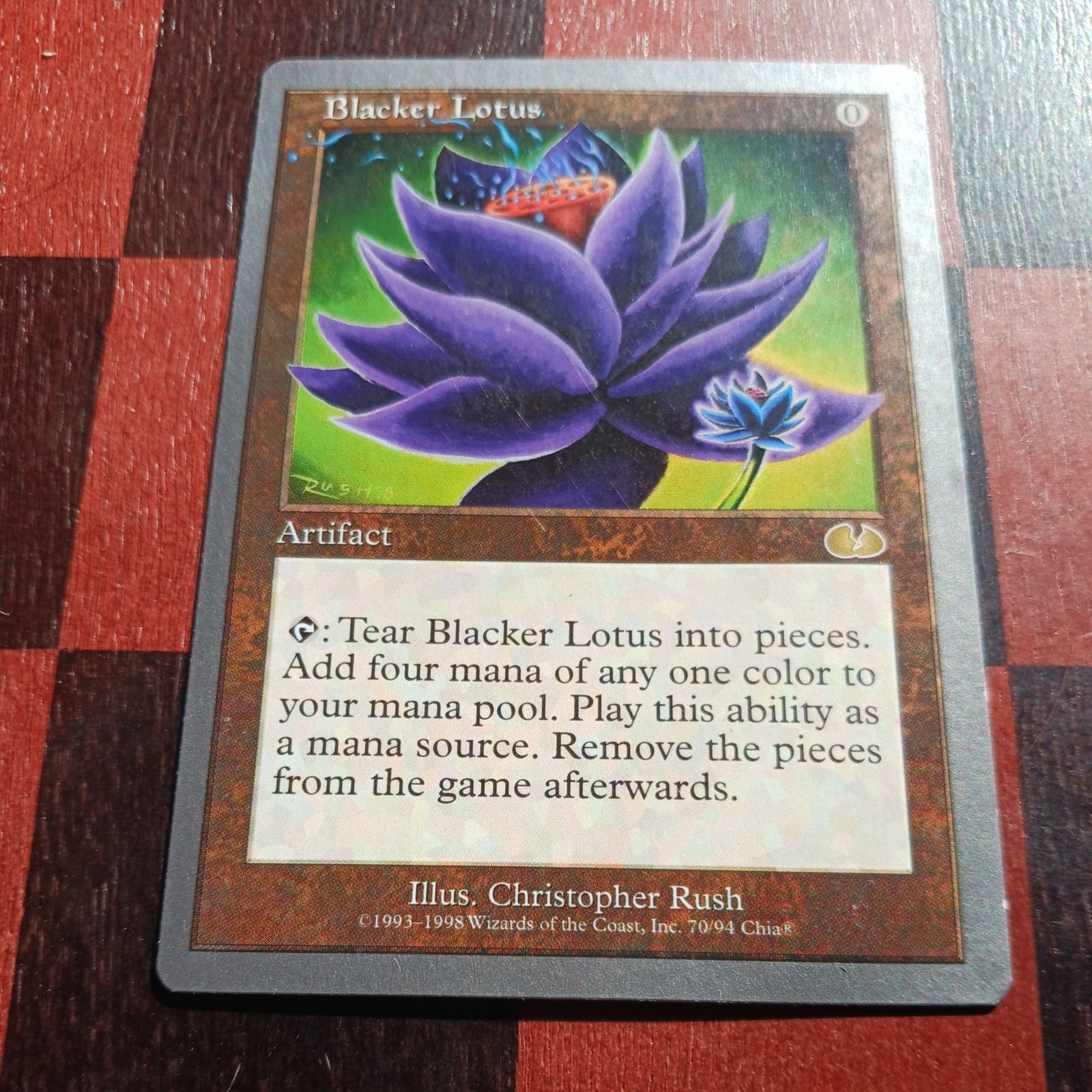 Mtg Blacker Lotus LP/NM Unglued Magic Card Rare