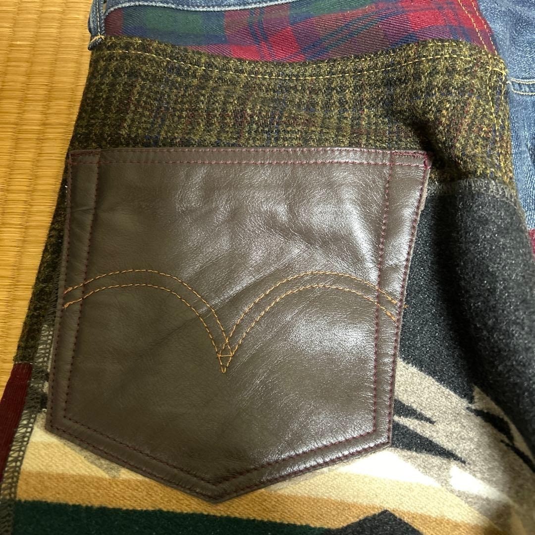 [Used] JUNYA WATANABE MAN x Levi's x PENDLETON Patchwork Denim Pants S W34 image 8