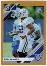 2019 Panini Donruss Optic Rookies Orange Prizm BEN BANOGU #124 #163/199 Colts RC
