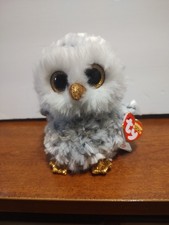 Ty Beanie Boos Owlette Owl Bird Beanbag Plush Toy Glitter Eyes w/ Tags 2016 6"