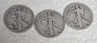 3 Walking Liberty Half Dollars - Silver