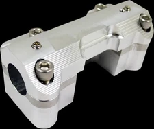 LA Choppers 1in Raw Aluminum Handlebar Riser Clamp Set Harley Road Glide ST 22