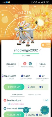 Solgaleo ( Special Sun Background )-Unregistered ( 1mill SD)