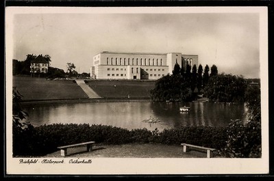 Bielefeld, Park, Oetkerhalle, Postcard 