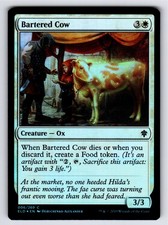 Bartered Cow C Throne of Eldraine # 6 NM Foil
