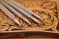 Leather Stamping Tool in Stainless Steel Smooth Angle Beveler Beveling Set 4pcs