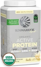 Sunwarrior Organic Plant Based Protein Powder | Vegan 20 Servings (Pack of 1) 